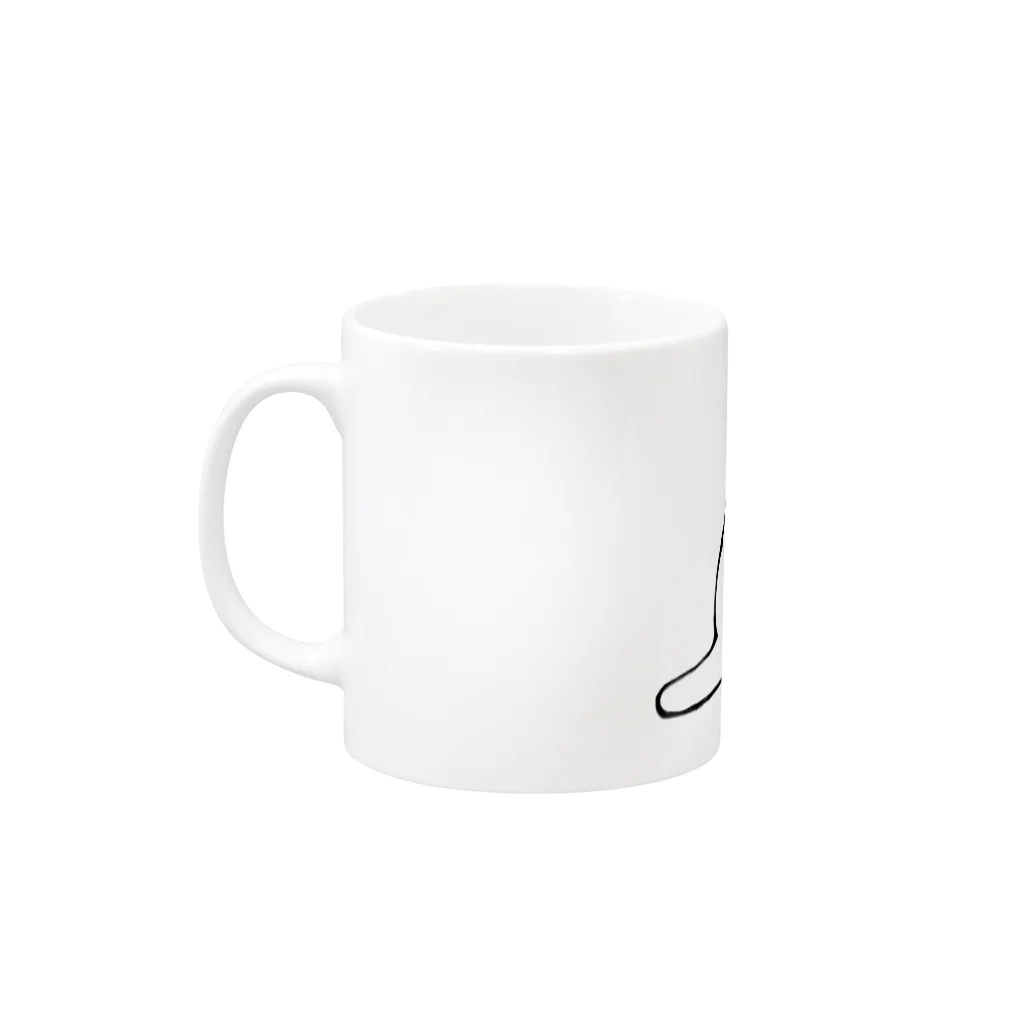 ふわにゃんshopの先手必勝 Mug :left side of the handle