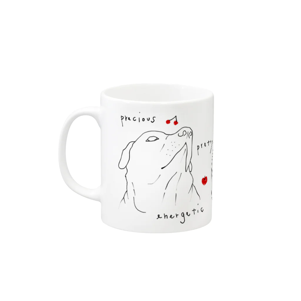 レモンスカッシュの泡のいとしの犬 Mug :left side of the handle