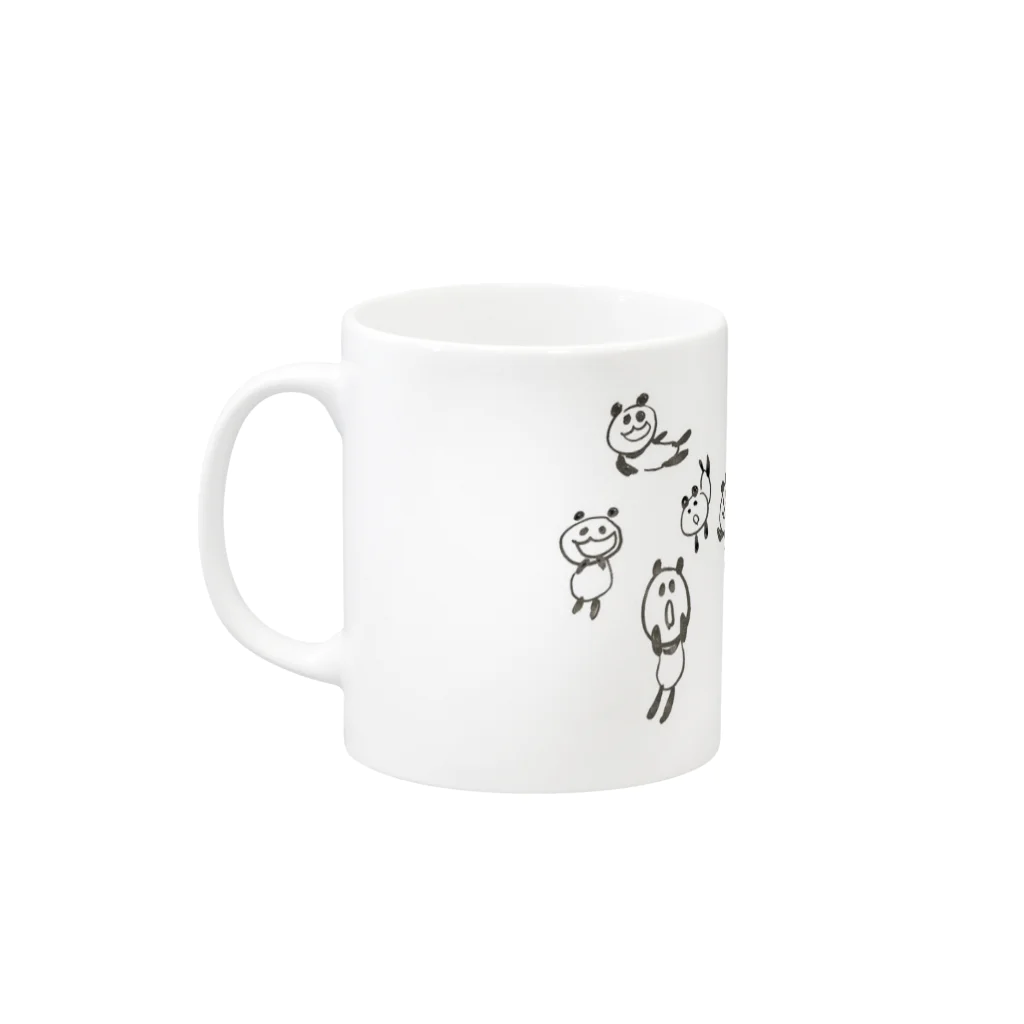 アイザワ商店　こしぇるのわちゃわちゃぱんだ Mug :left side of the handle