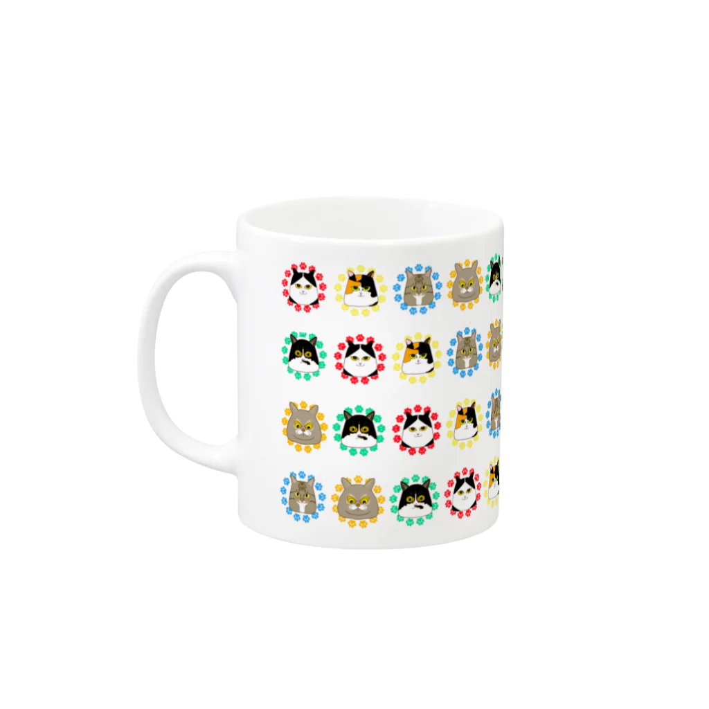 Smile❁⃘Shop 33のにくきゅうマグ-みつきのこの優しいセカイ- Mug :left side of the handle