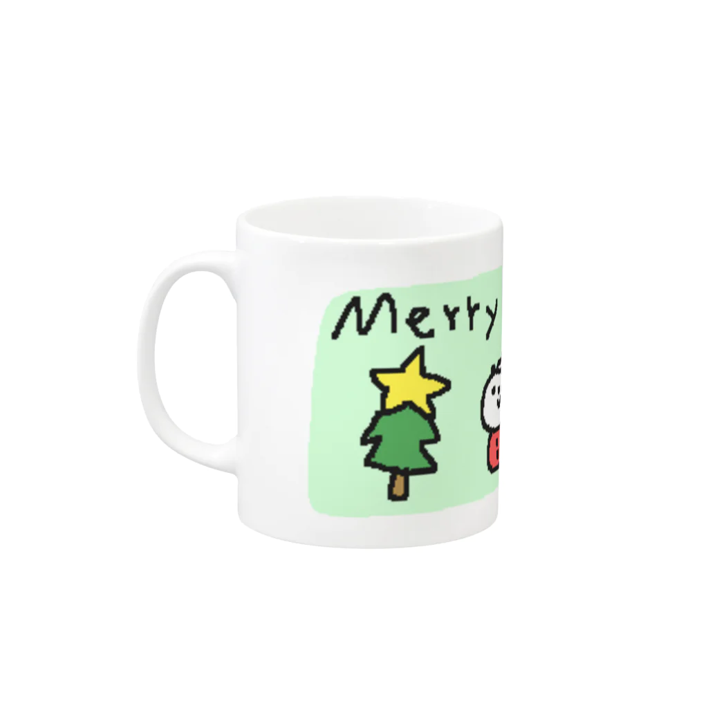 にしおかあきのパンダのクリスマス Mug :left side of the handle