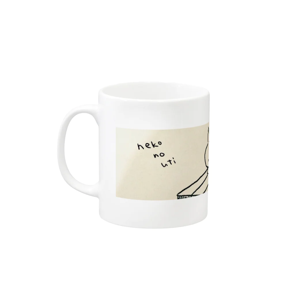 sokonokeのねこうさ Mug :left side of the handle