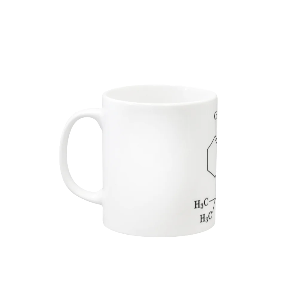 お遊びSHOPのカンナビノイド Mug :left side of the handle