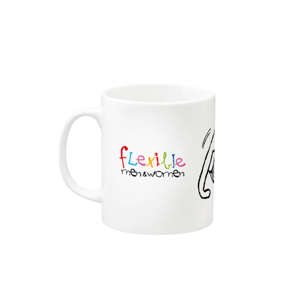 4star☆★☆のflexiblemenwomen,bridge Mug :left side of the handle