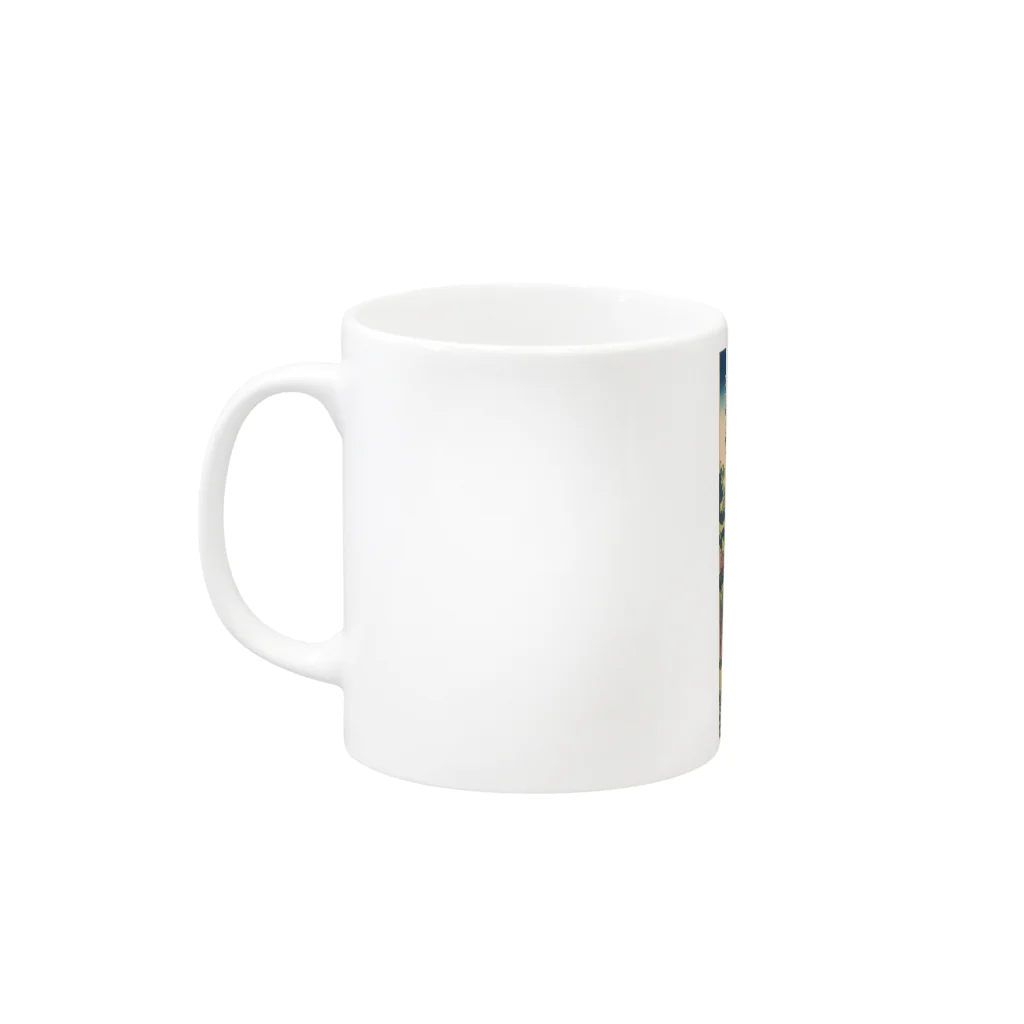 日本の名画の富獄三十六景・ 深川万年橋下 Mug :left side of the handle