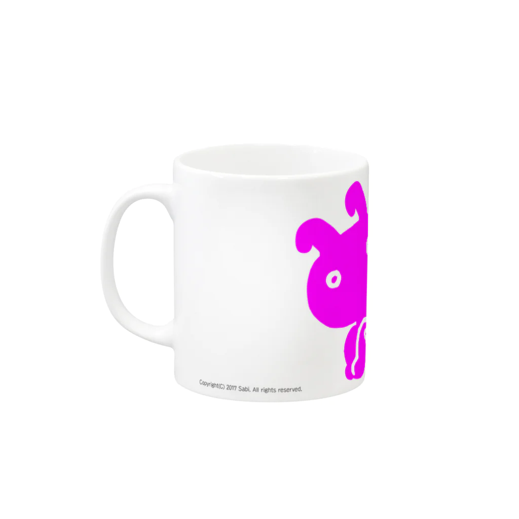 sabi29のうずくまるうさねこ Mug :left side of the handle