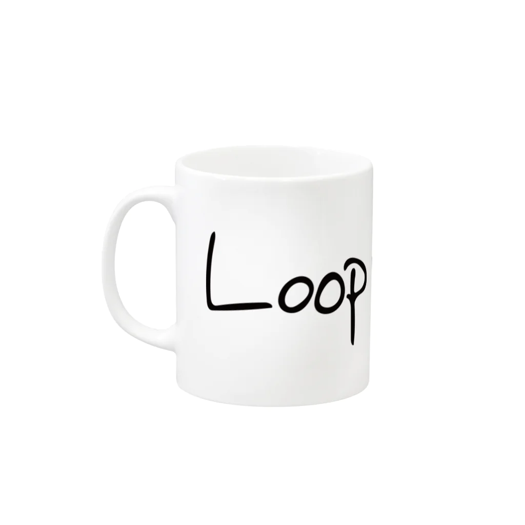 Loop Graffitiの「Loop Graffiti」黒文字ロゴ Mug :left side of the handle