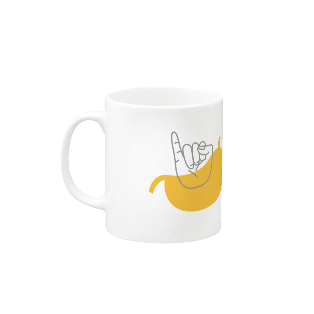 三重殺マネージャのお店（3out-manager）の手話「い」 Mug :left side of the handle