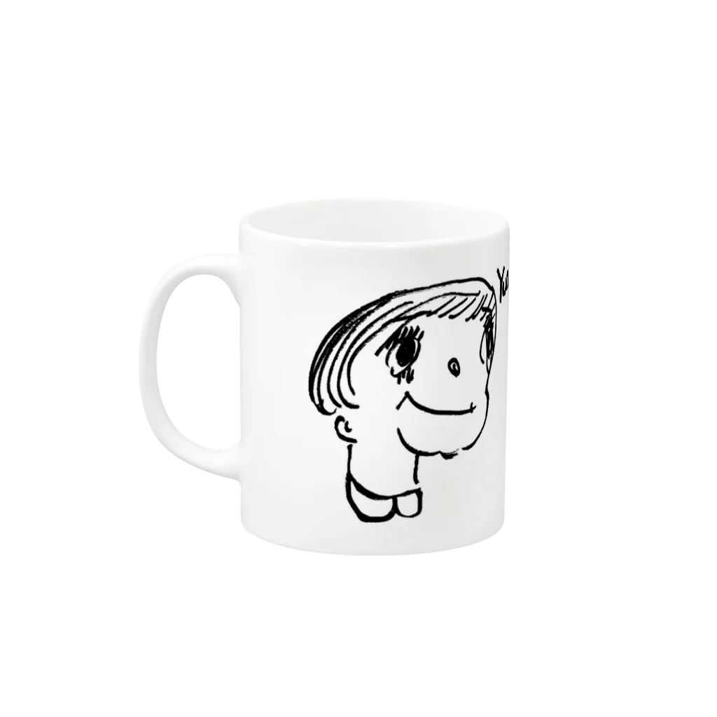 アントのyumy Mug :left side of the handle