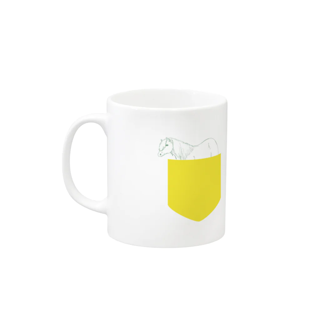 三重殺マネージャのお店（3out-manager）のうまポケット Mug :left side of the handle