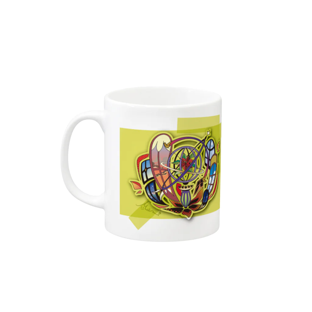 Macchi Baco | SUZURI SHOPの星座／Sagittarius（いて座）マグカップ Mug :left side of the handle