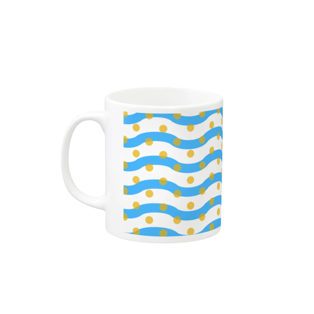 myrurilmarianneのなみなみドットマグ Mug :left side of the handle