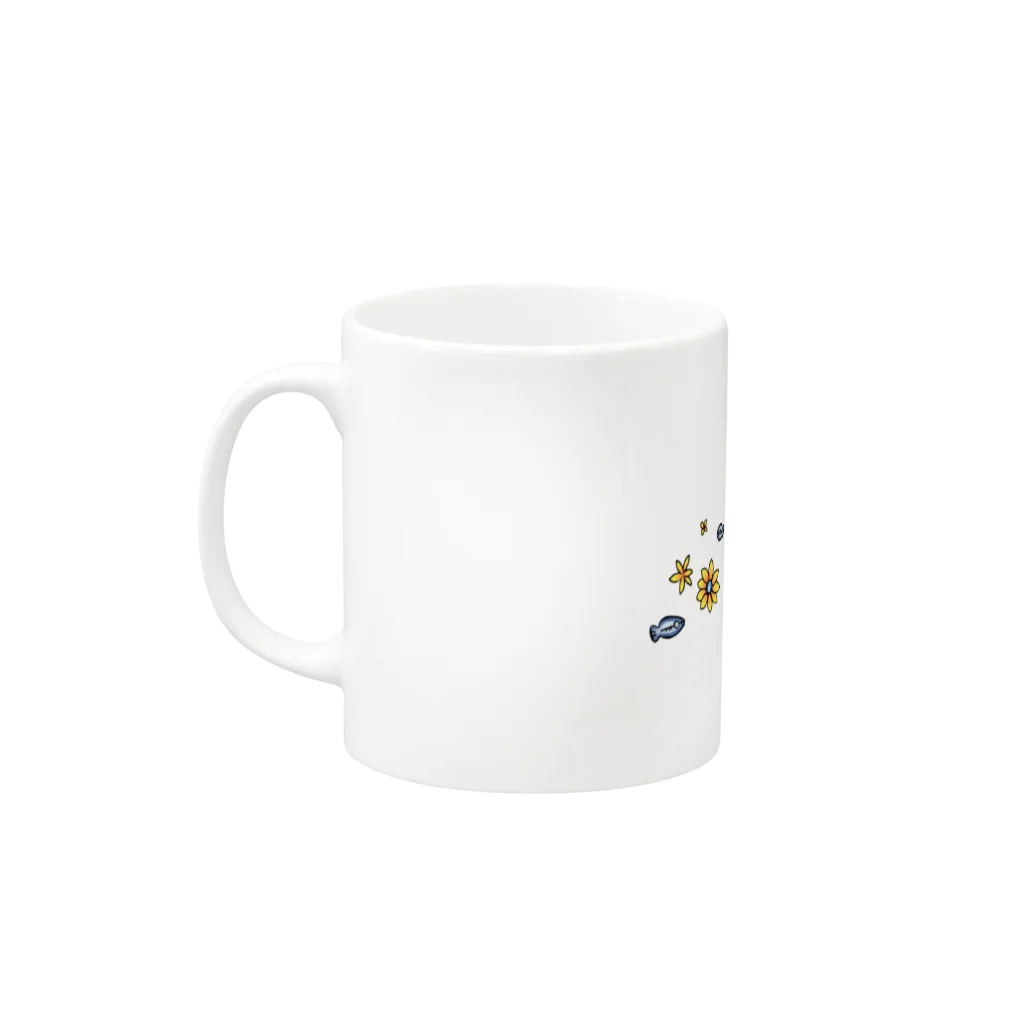 あぷあっぷるのタツノオトシゴ＋爬虫類 Mug :left side of the handle