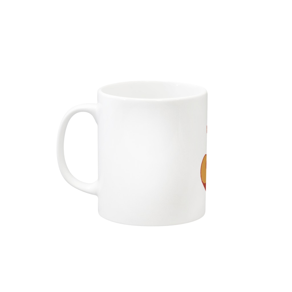 コノデザインのCat says hello Mug :left side of the handle