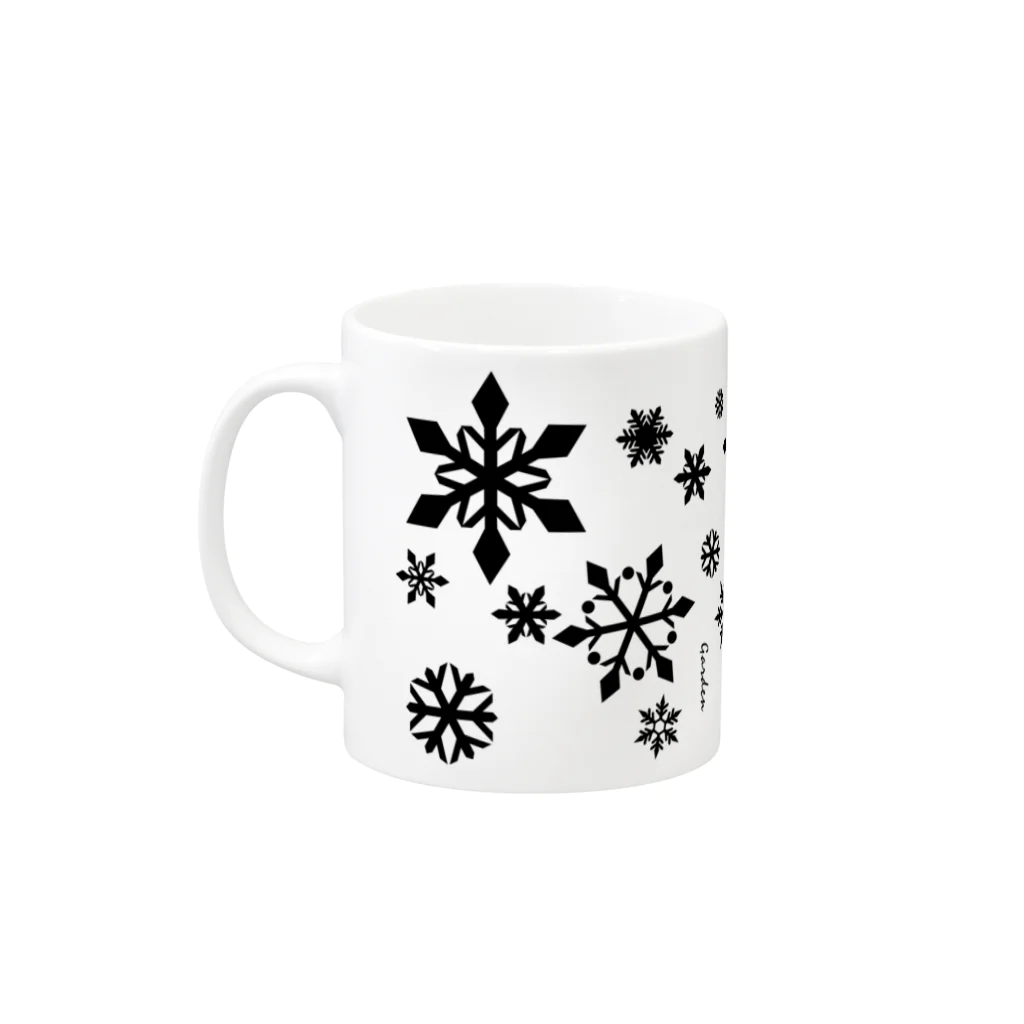 yuki_worksのSnowflakeGarden Mug :left side of the handle