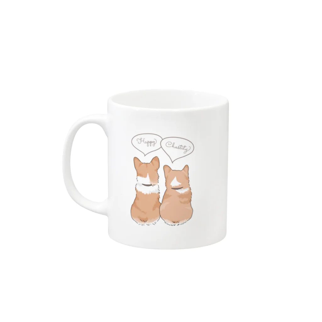 かたみゆSHOPの【ダイアモンド&シトリン】うちのこグッズ Mug :left side of the handle