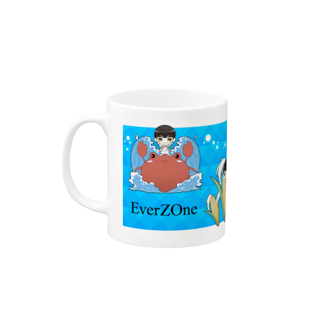 EverZOneOfficialのEverZOne×niconicoマグカップ青 Mug :left side of the handle