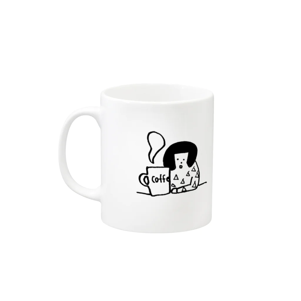 もぐら工作所のSUZURIショップのいっぷくマグ  Mug :left side of the handle