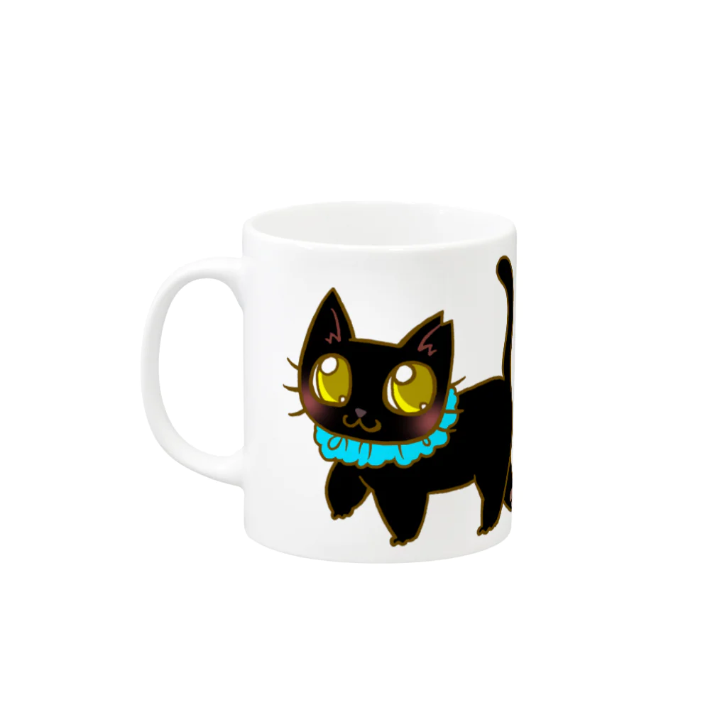 保護ねこ広場にゃん福゜の店長副店長 Mug :left side of the handle