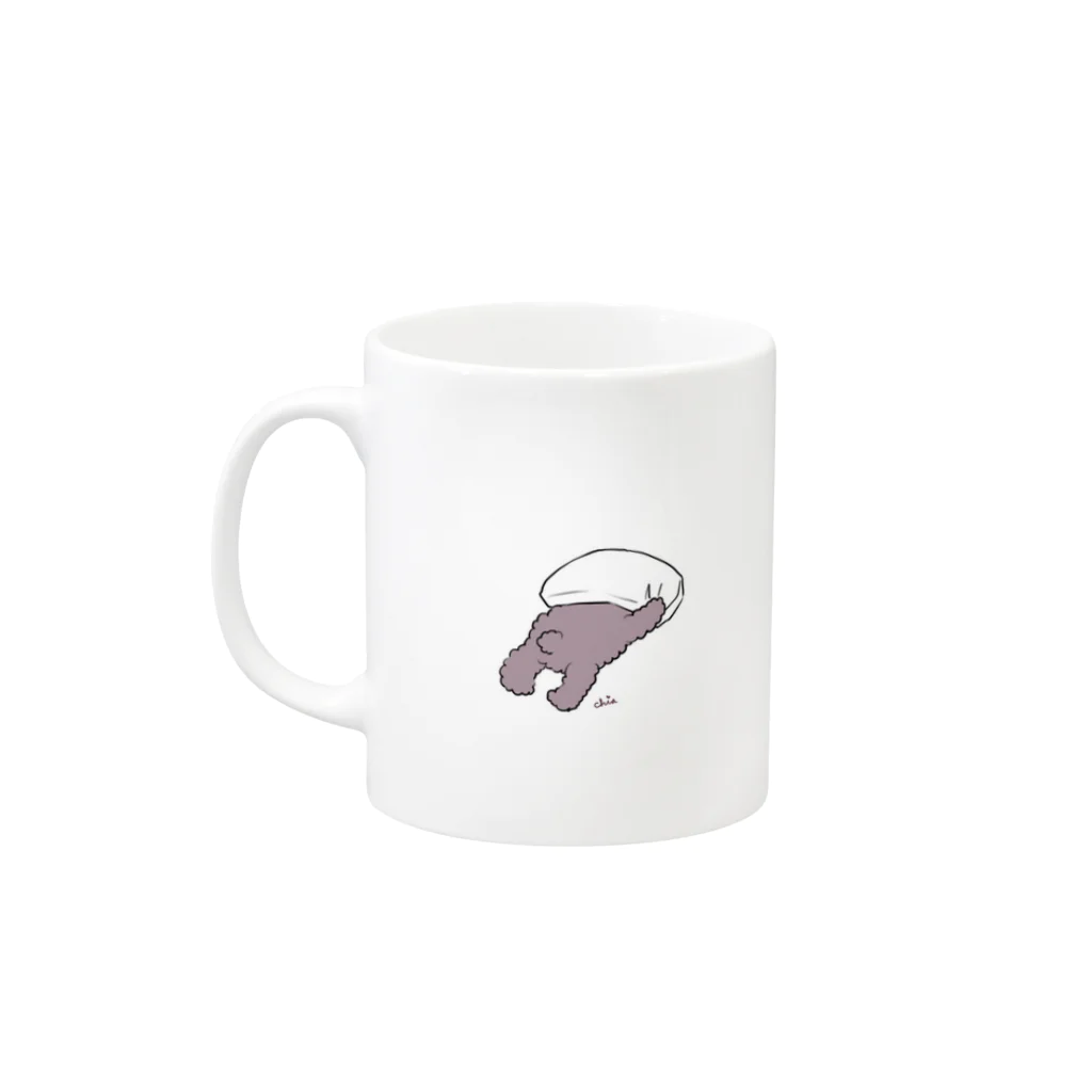 chiaのくしゅくまmadanemuiマグ Mug :left side of the handle