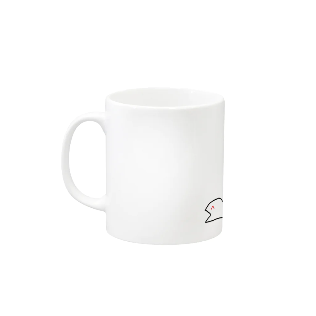 麦わら帽子棒人間の楽しく遊ぼう【マグカップ】 Mug :left side of the handle