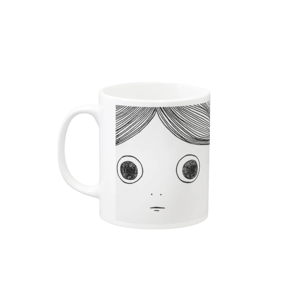 アストロ温泉のでか顔のぞみちゃん Mug :left side of the handle