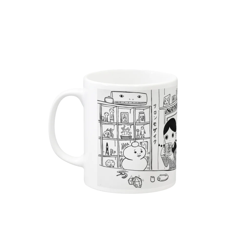 アストロ温泉ののぞみちゃんとサロンモザイク Mug :left side of the handle