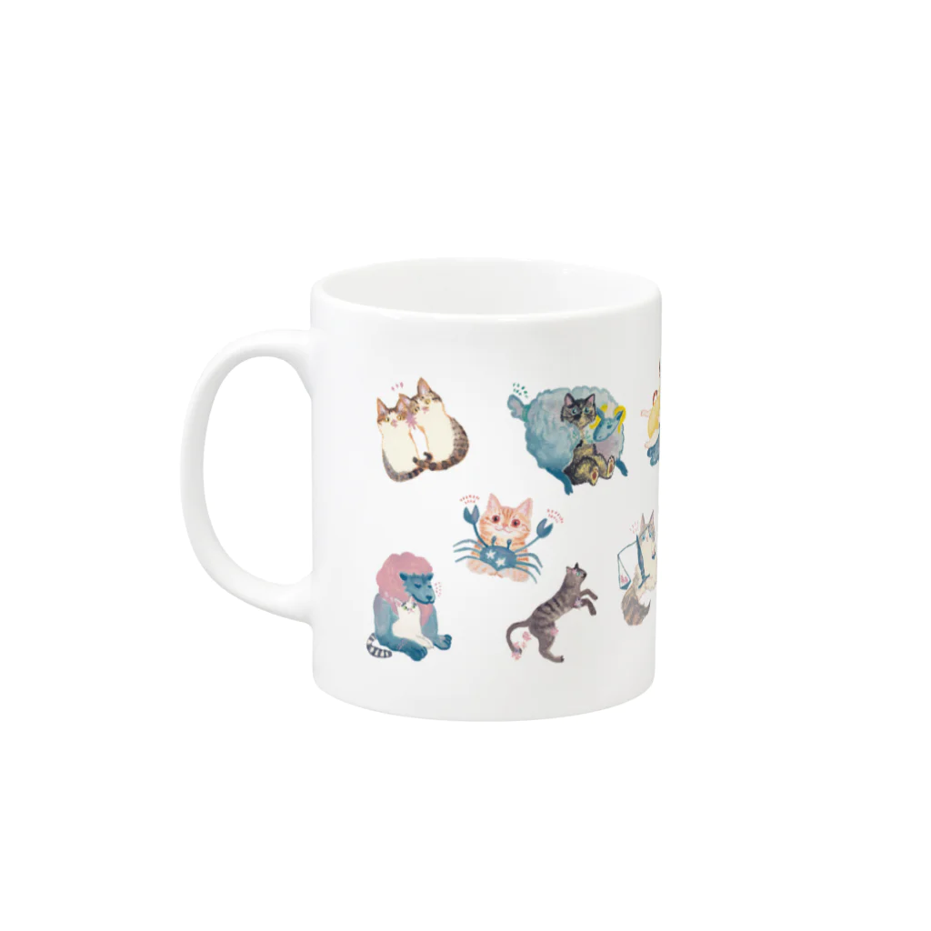 vagの猫と星座（全員集合） Mug :left side of the handle