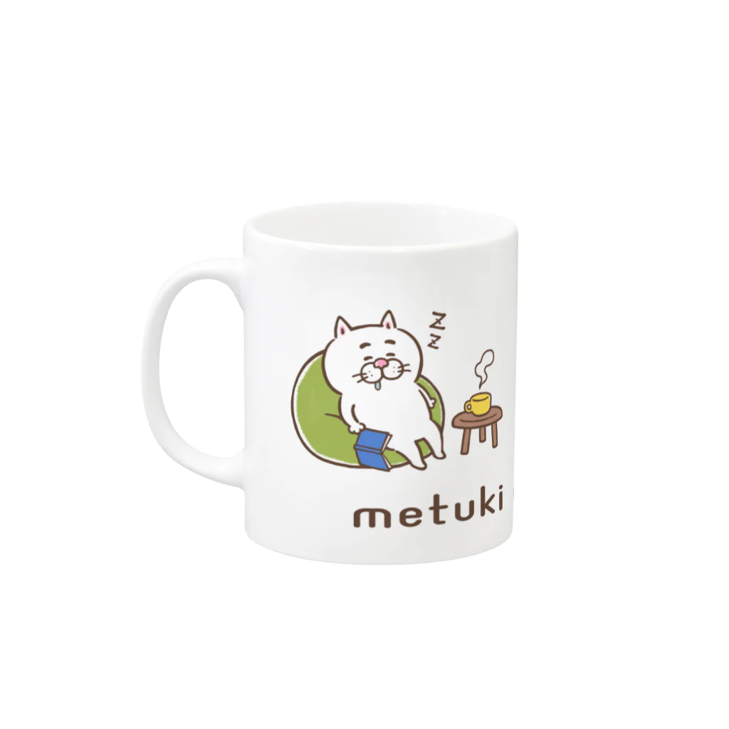 目つきの悪い猫＠いけやけいのTea timeにゃんこ Mug :left side of the handle