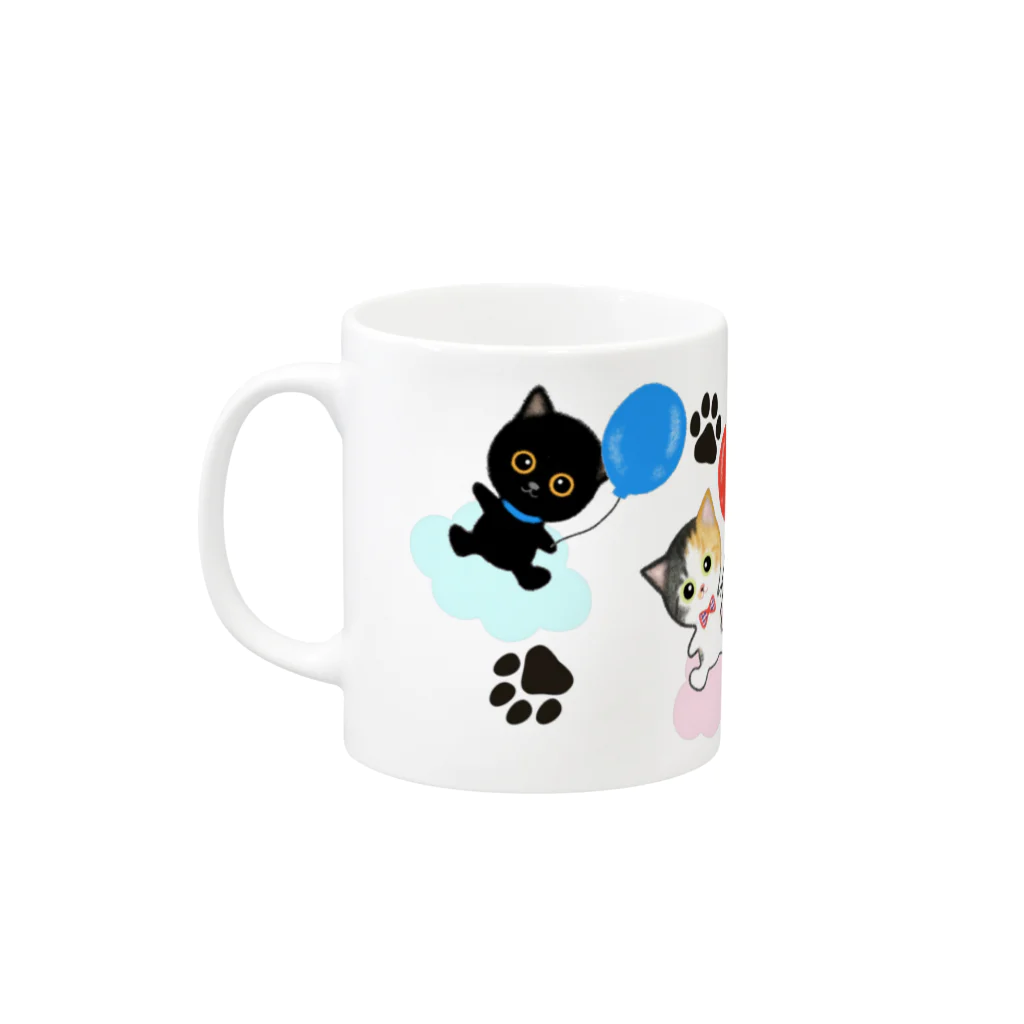 おかんのおえかきのジジキキふじとらララちゃん Mug :left side of the handle