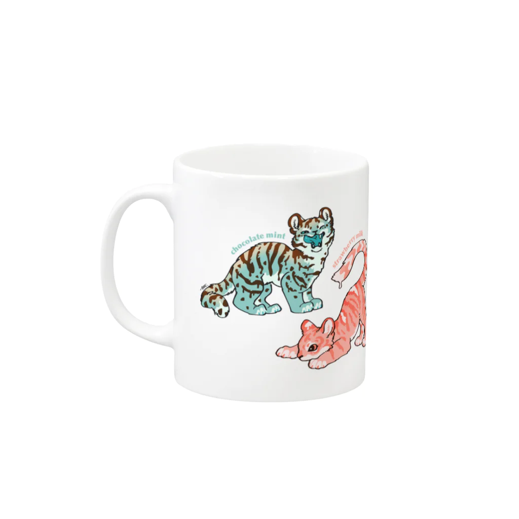 タタナ幻獣館のSWEET TIGERS Mug :left side of the handle