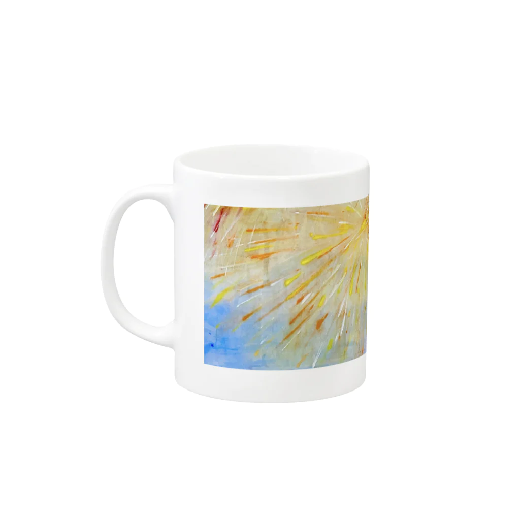 しらてぃーショップの花火 Mug :left side of the handle