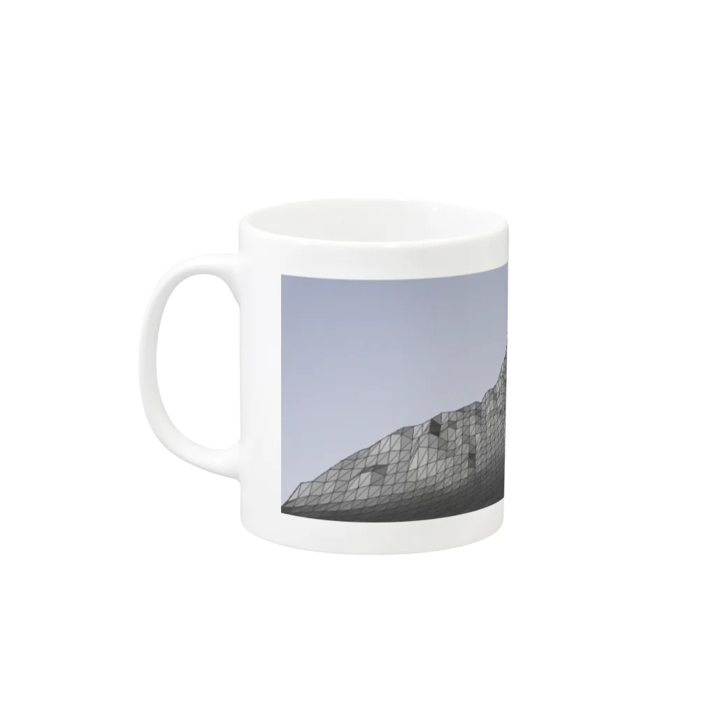 髙山珈琲デザイン部の耳納連山グラフィック Mug :left side of the handle