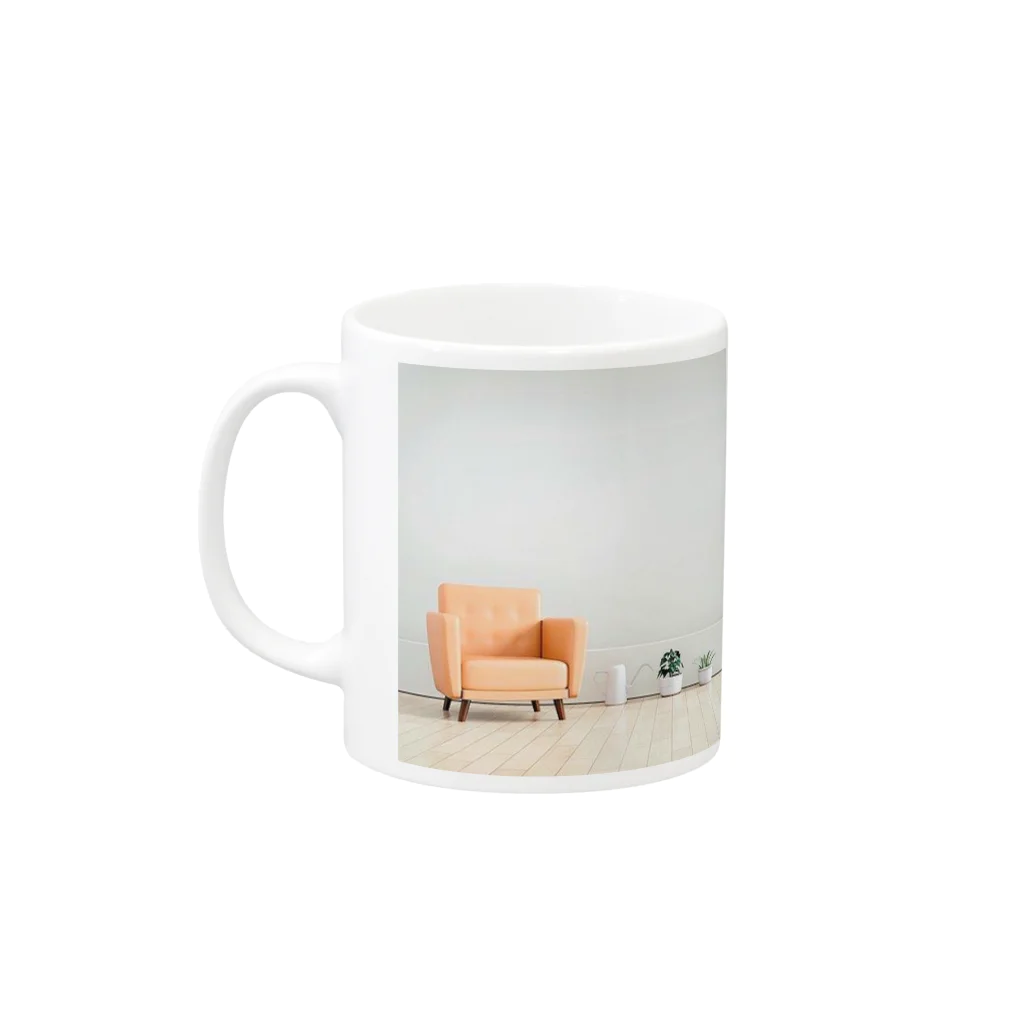 Teatime ティータイムのリビングお家 住まい 椅子 ソファー風景 Mug :left side of the handle