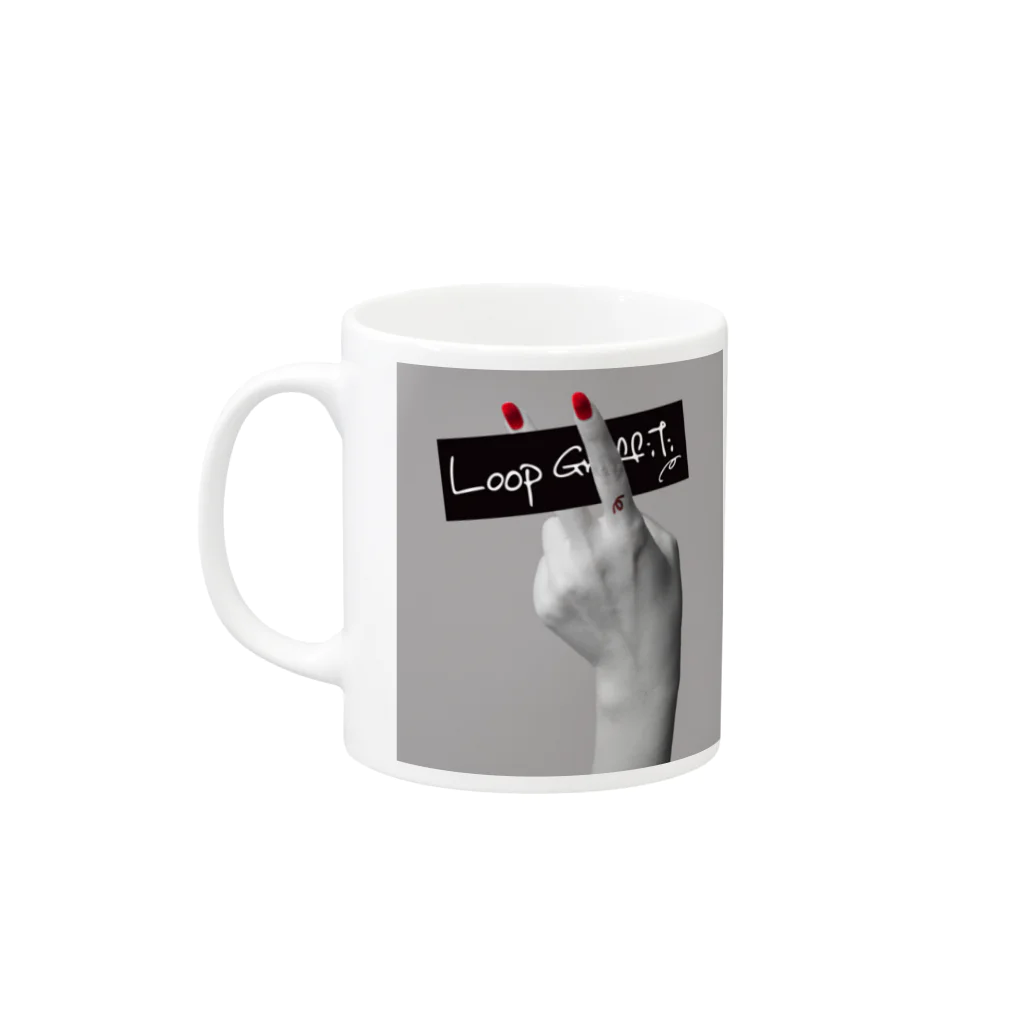 Loop GraffitiのRED NAIL Mug :left side of the handle