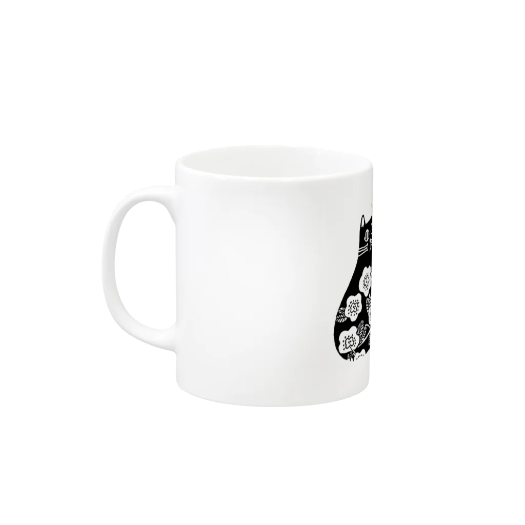 Arts&Crafts Muuのまねきねこ黒 Mug :left side of the handle