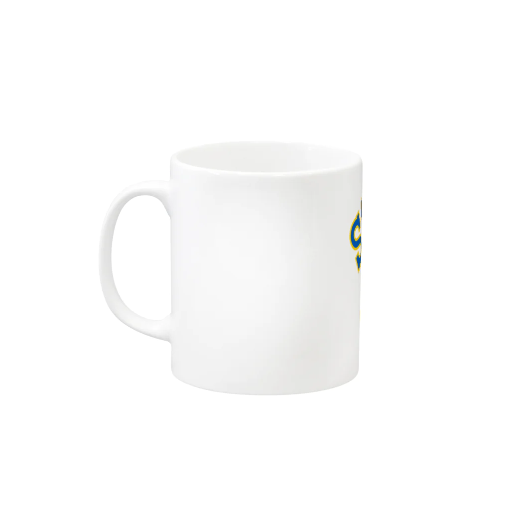 サトオのstandup4ukraine青カレッジロゴ風 Mug :left side of the handle