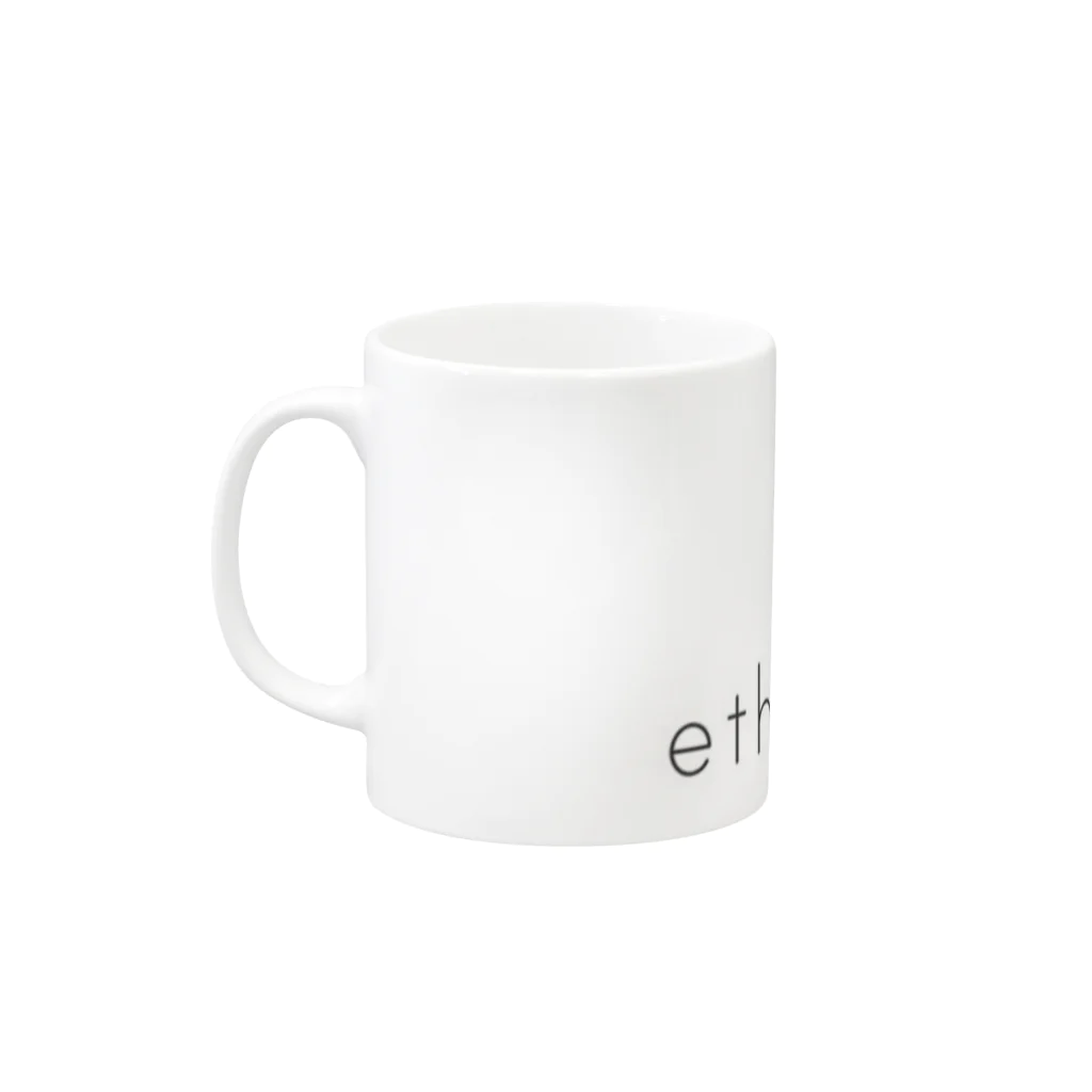 仮想通貨グッズショップのイーサリアム Mug :left side of the handle