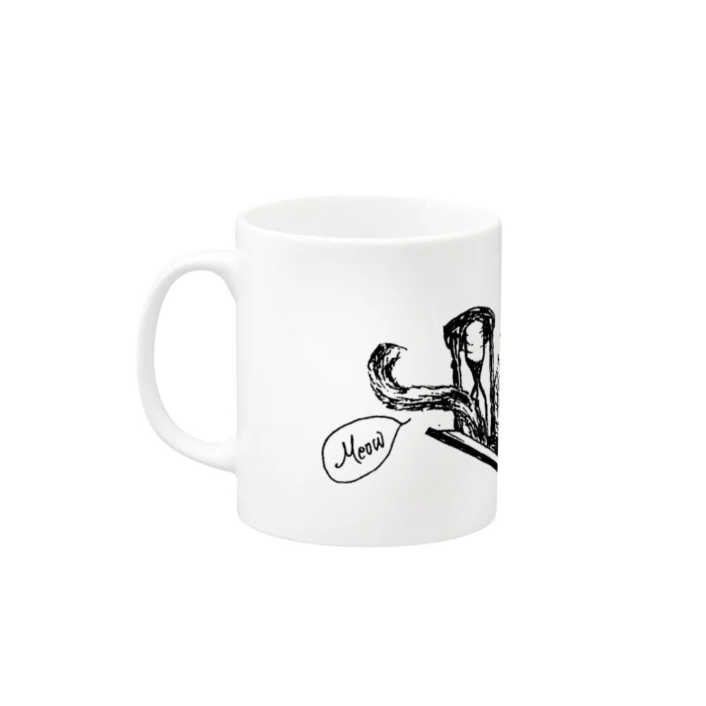 LUNARHOLIC STOREの-Noir+Angelique- メモリアルイラスト柄シリーズ Mug :left side of the handle