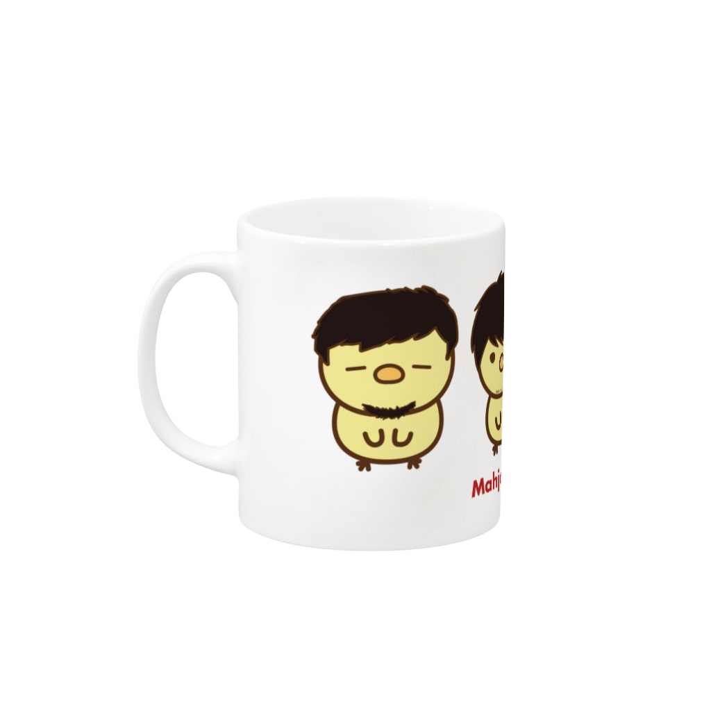 麻雀プロ競輪部の配信者ひよこ Mug :left side of the handle