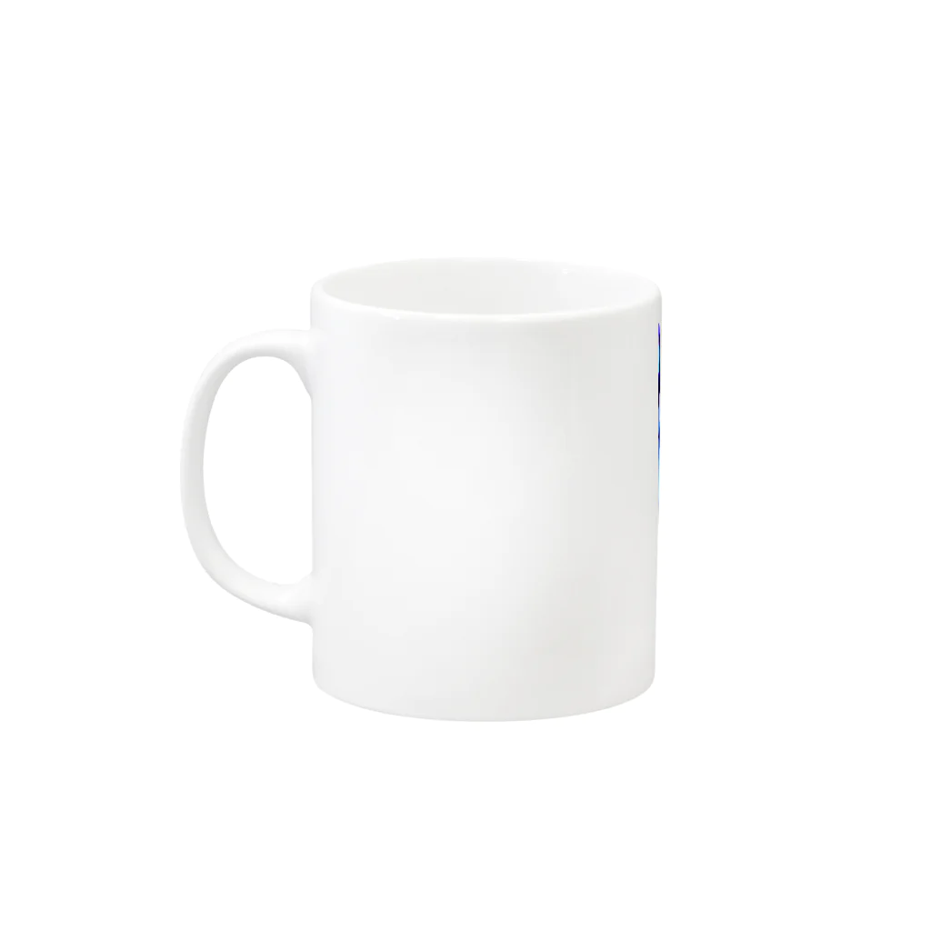 マルサンカクシカクのクリスタルブルー Mug :left side of the handle
