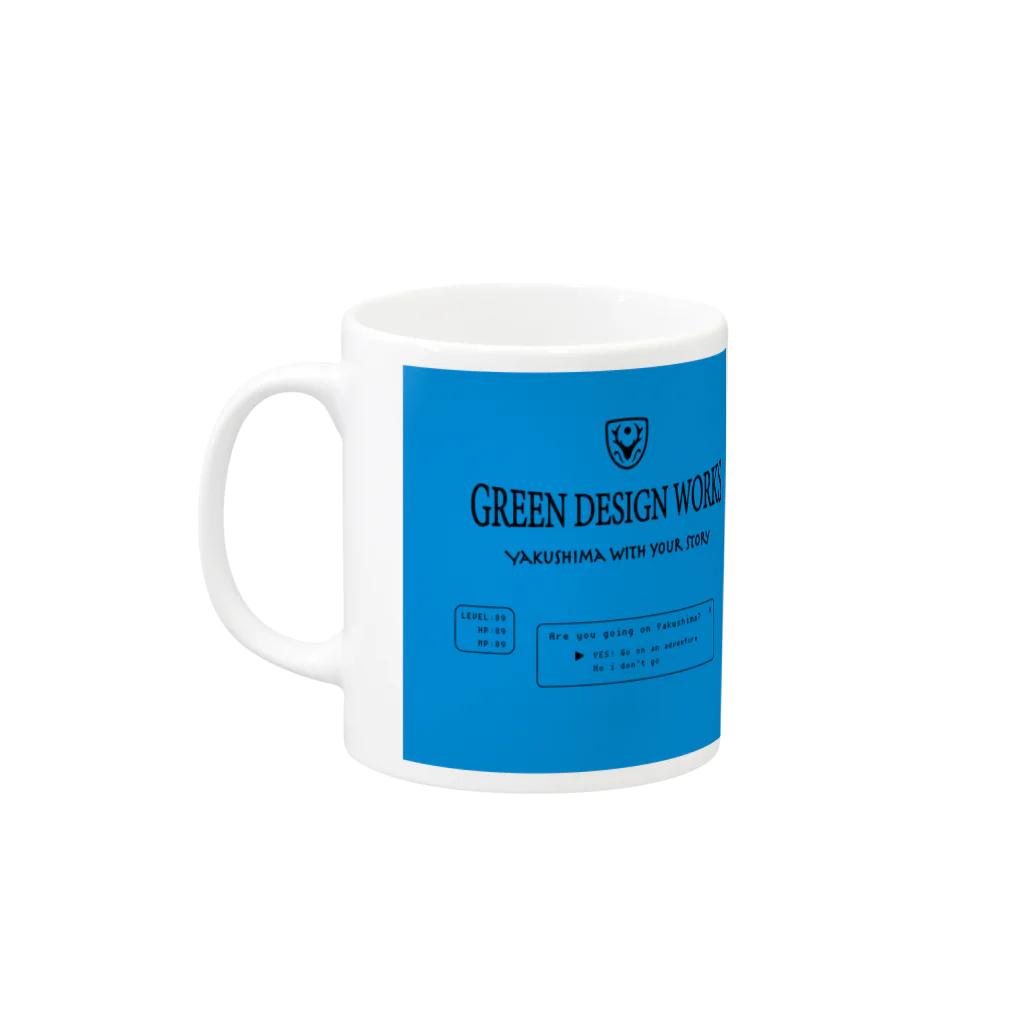 GREEN DESIGN WORKS　グリーンデザインワークスの屋久島RPG　マグ Mug :left side of the handle