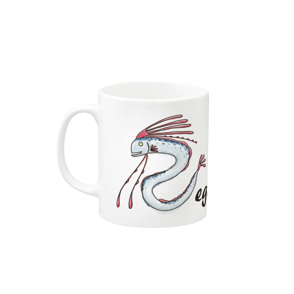 ぺんぎん丸のもっと！リュウグウノツカイ-Regalecus russelii- Mug :left side of the handle