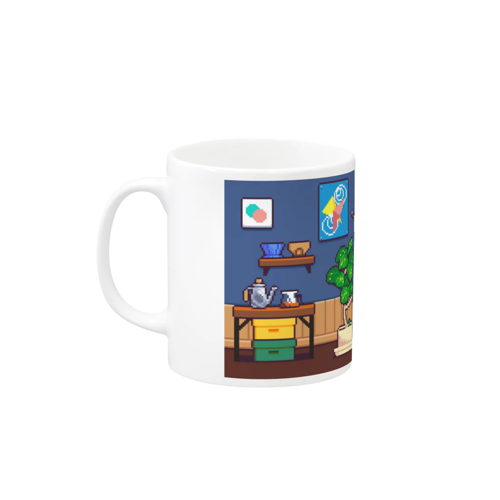 にく、ましましで。の部屋ドット絵 Mug :left side of the handle