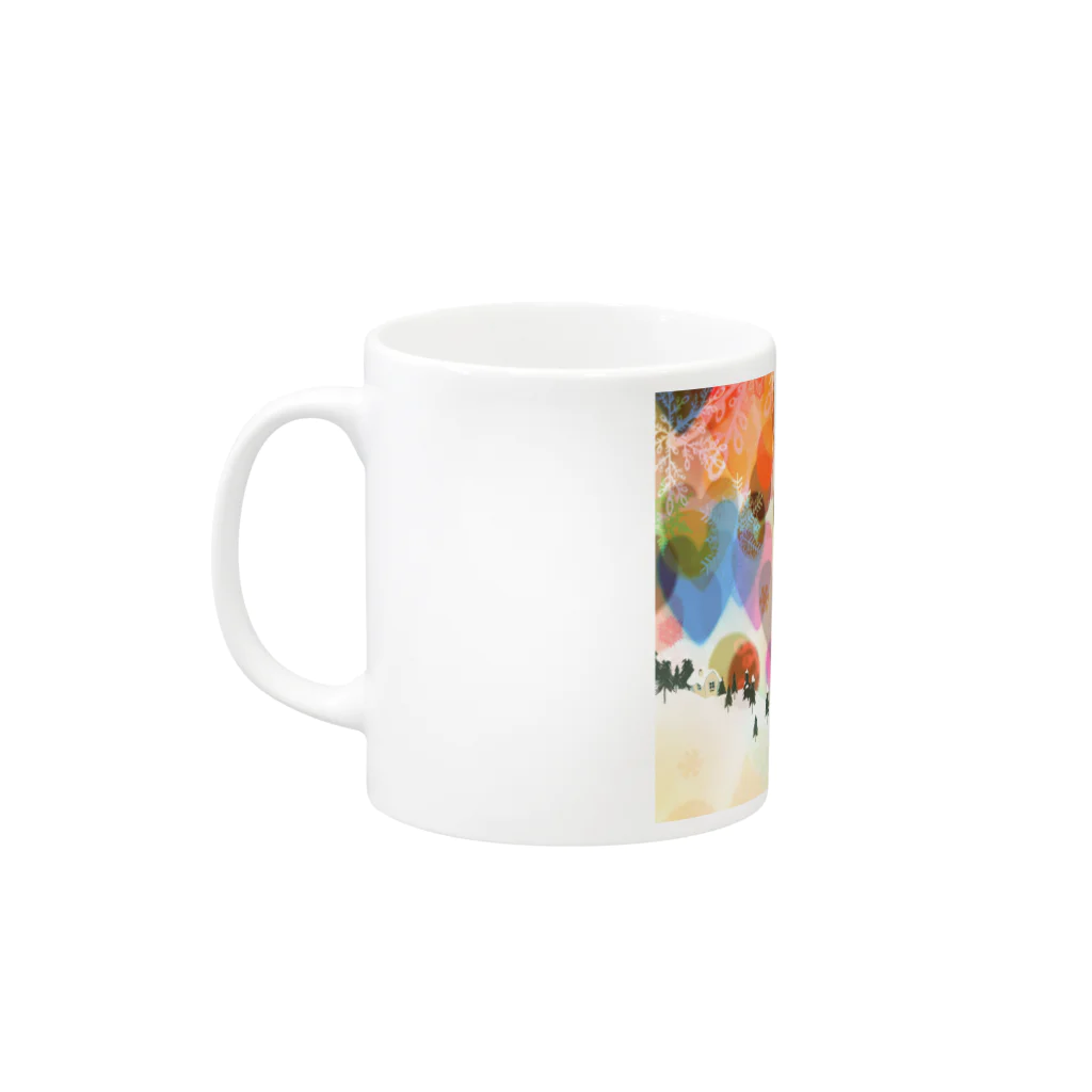 pecochinの冬の思い出 Mug :left side of the handle