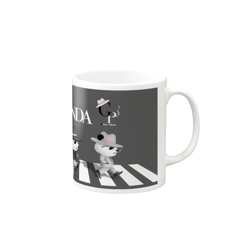 アニマル部活動の部屋のGang Panda Mug :right side of the handle