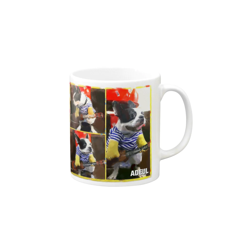 ６９WORKSのadeul  Mug :right side of the handle