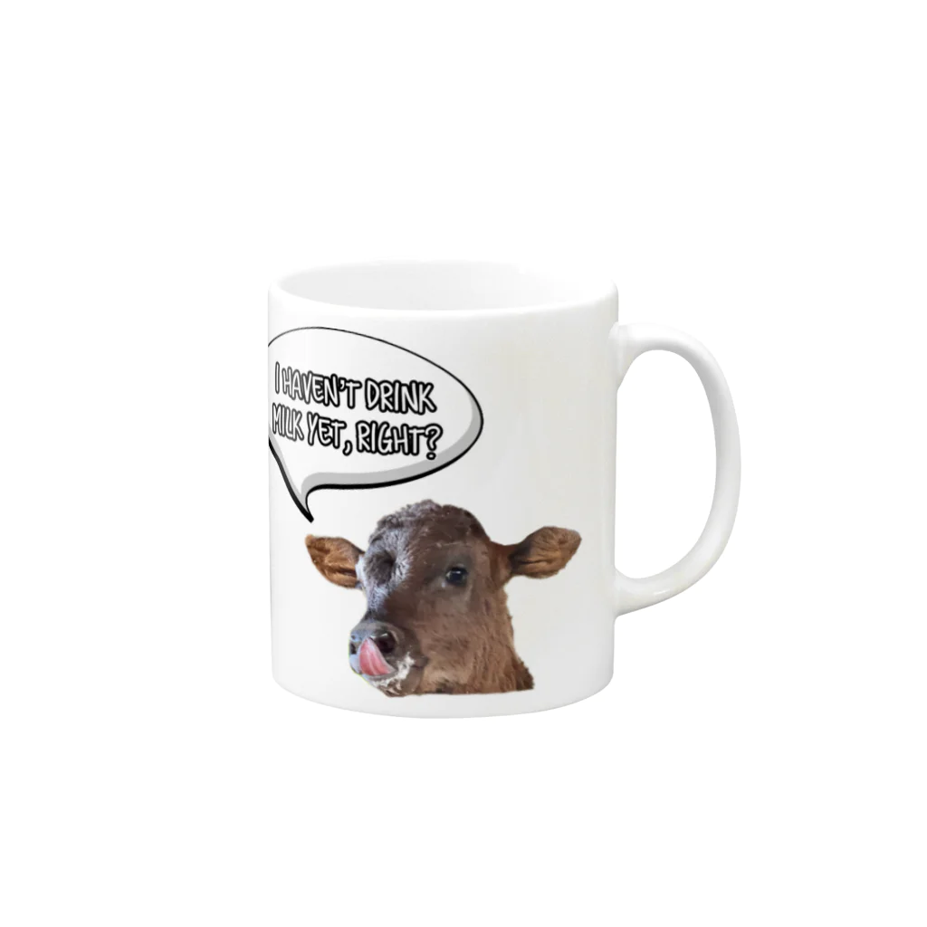 Happy cows♪のHappy cows♪ 吹き出しver マグカップの取っ手の右面