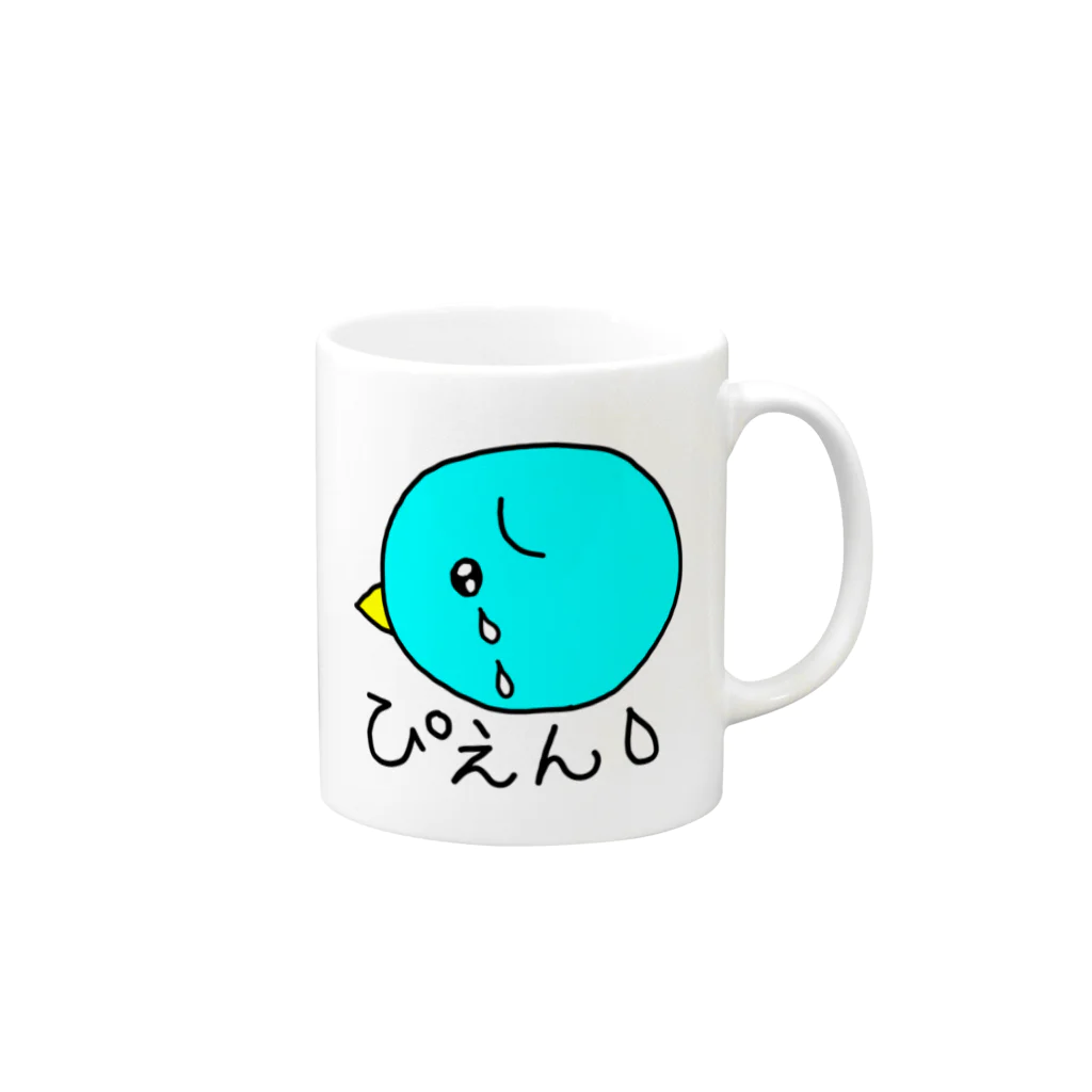 オリエぺんぎんのぴえんぎん Mug :right side of the handle