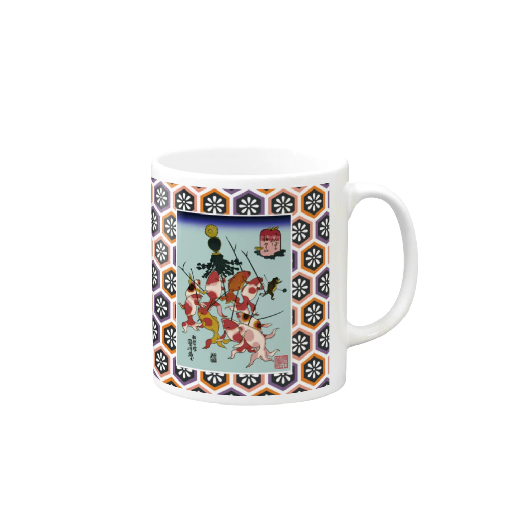 Rigelの金魚づくし まとい Mug :right side of the handle